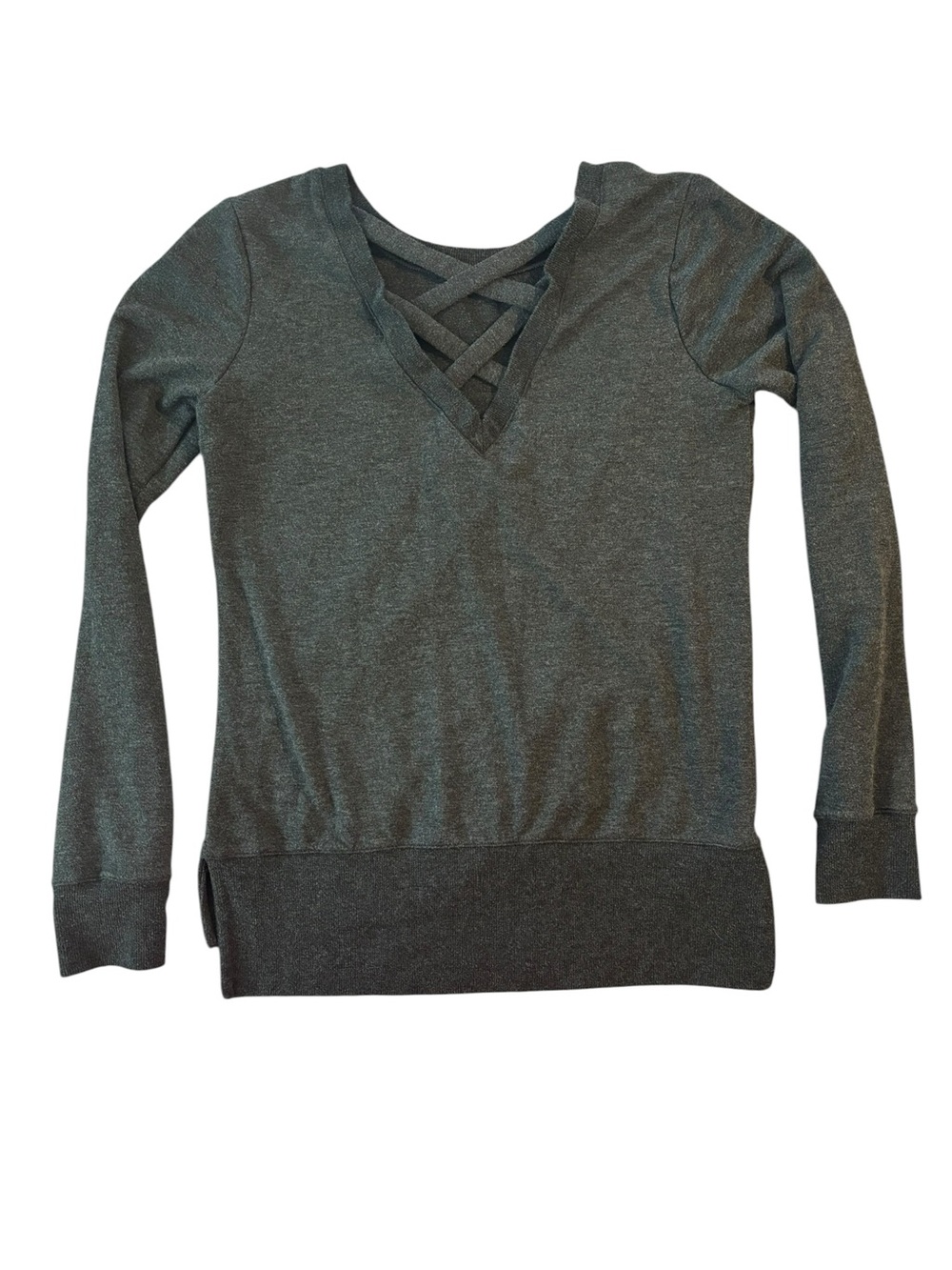 90 Degree By Reflex Charcoal Gray Active Pullover